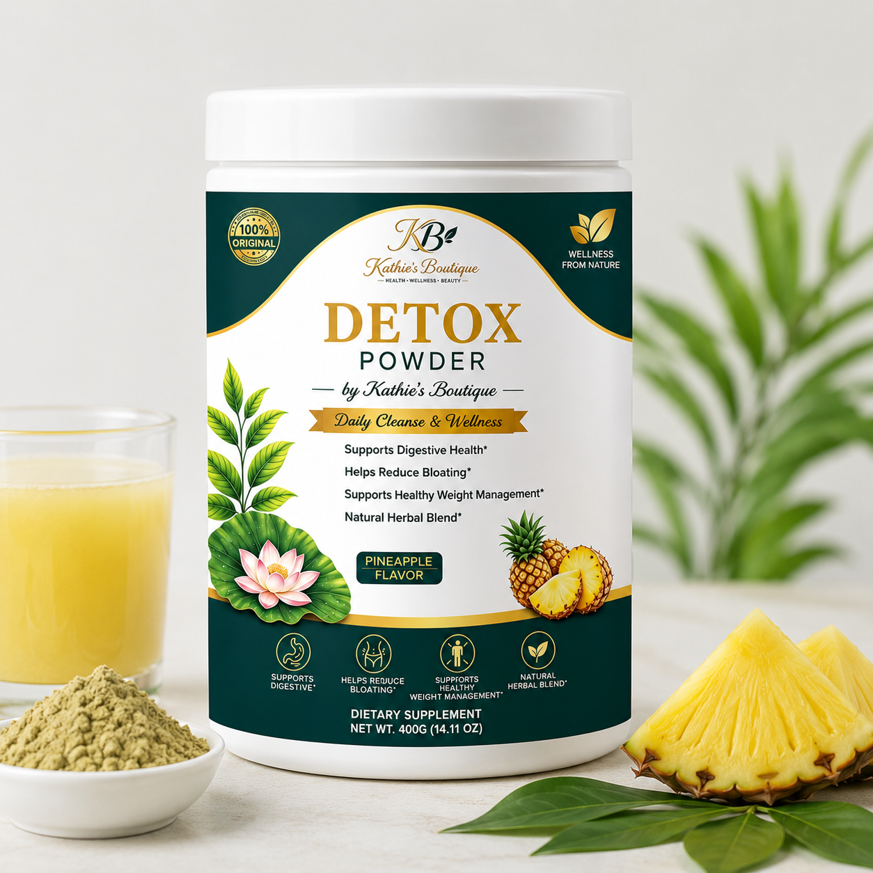 Detox Powder — Pineapple Flavor